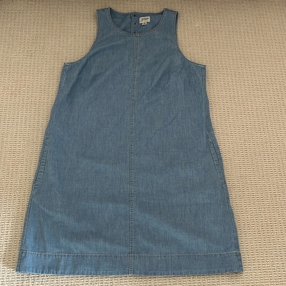 JCrew chambray button back dress size medium - Picture 1 of 5